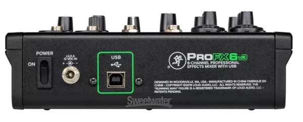 PROFX6V3 6CH  PROFESSIONAL EFFECTS MIXER WITH USB & EFFECTS